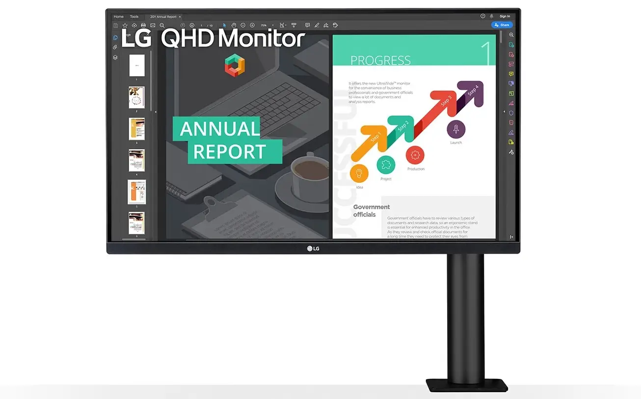lg 27QN880-B monitor przod